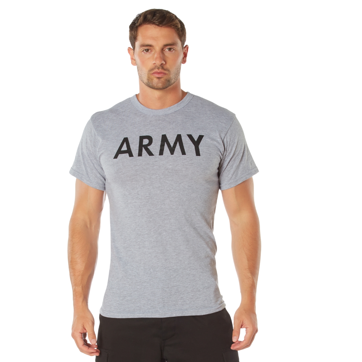 6044 Grey Army Physical Training Short Sleeve T-Shirt - Small