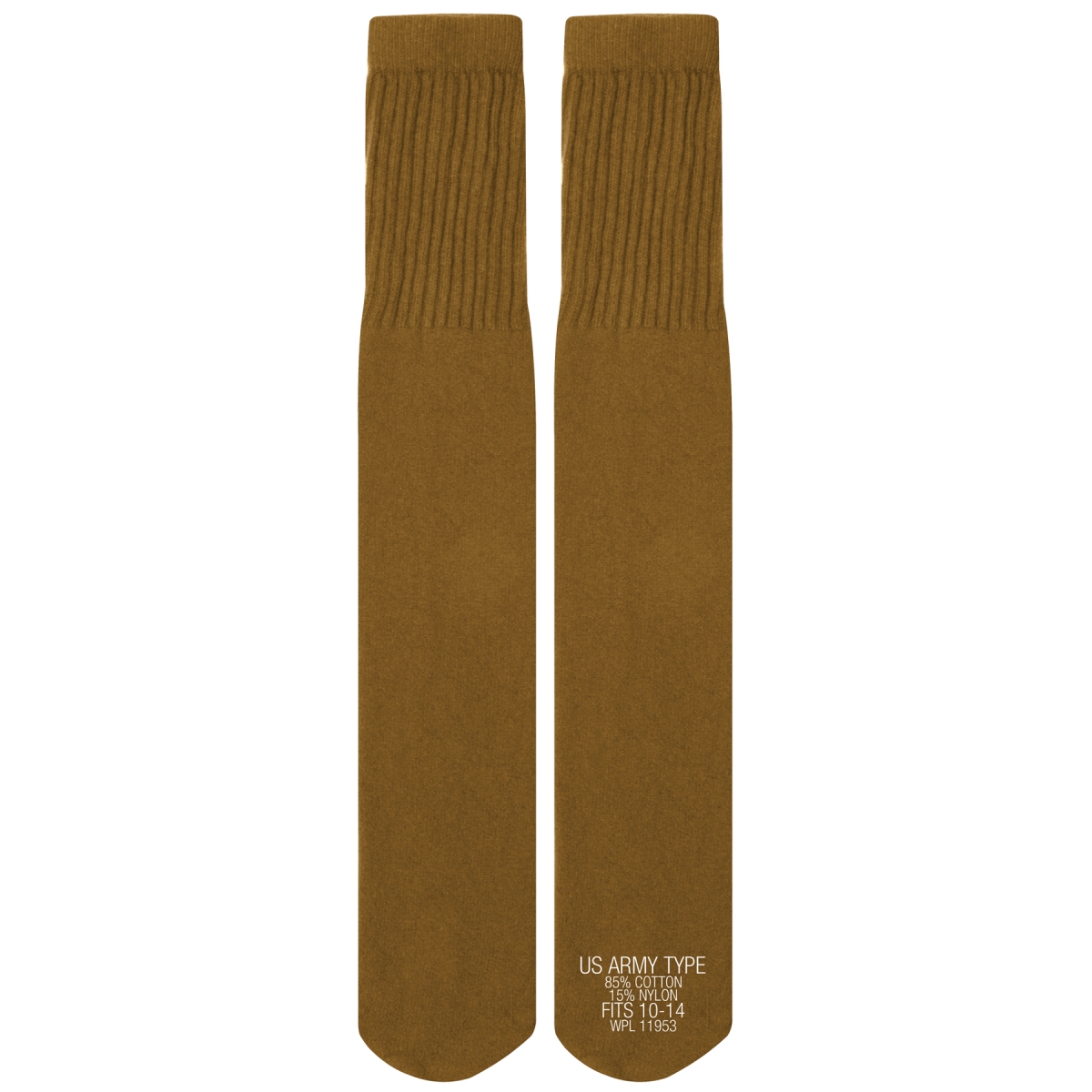 12746 G.I. Style Tube Socks, Coyote Brown