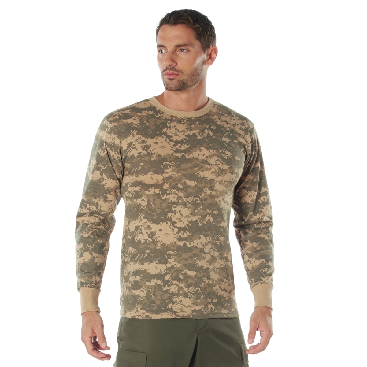6572 Long Sleeve Digital Camo T-Shirt, ACU Digital Camo - Small