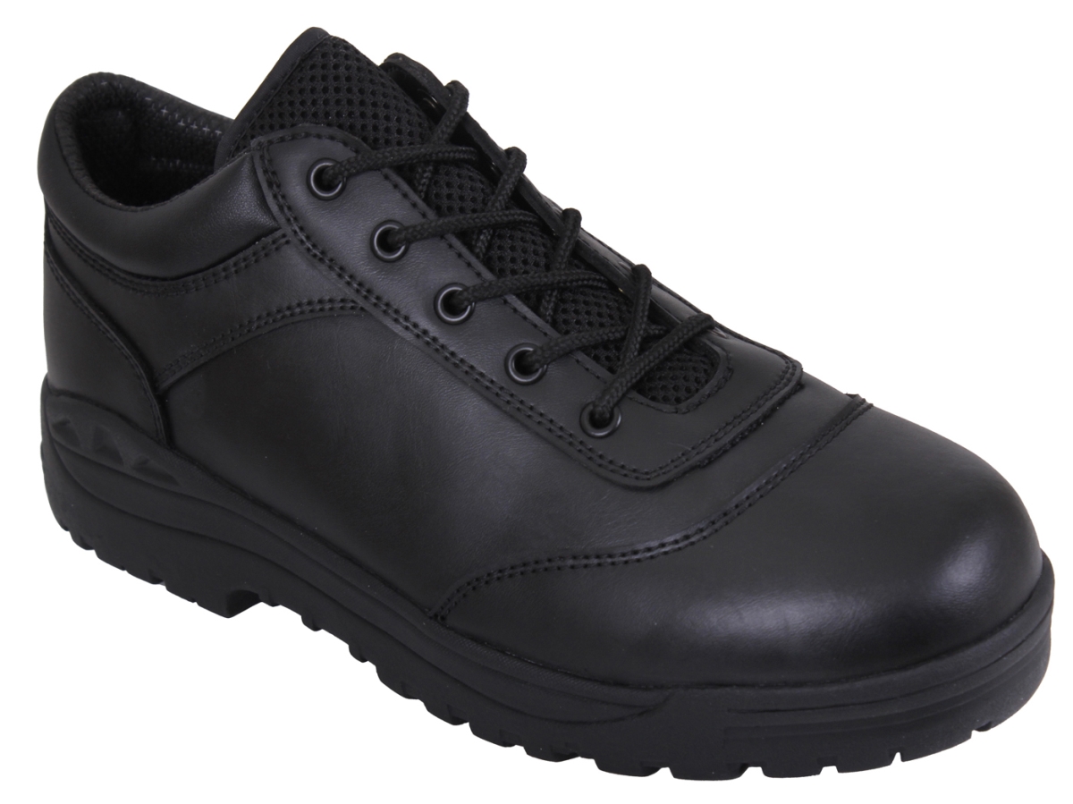 17952 4.75 in. Tactical Utility Oxford Shoe, Black - Regular - Size 6.5