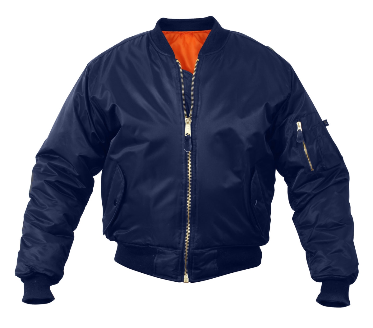 14607 Men Kids MA-1 Flight Jacket, Navy Blue - Small