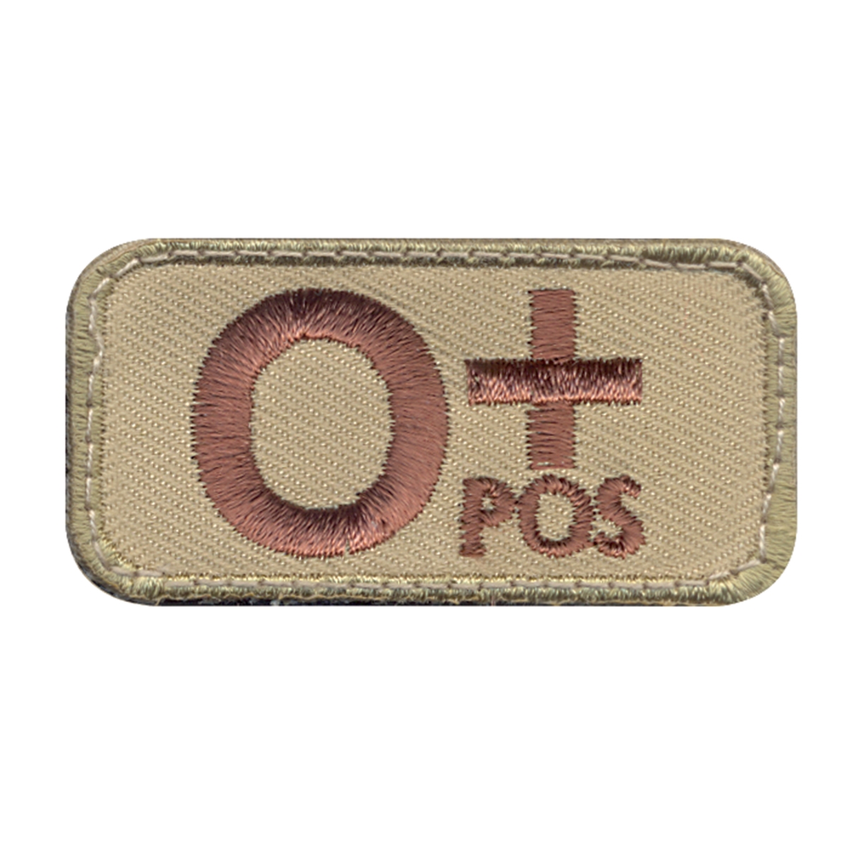 15390 O Positive Blood Type Morale Patch, Brown