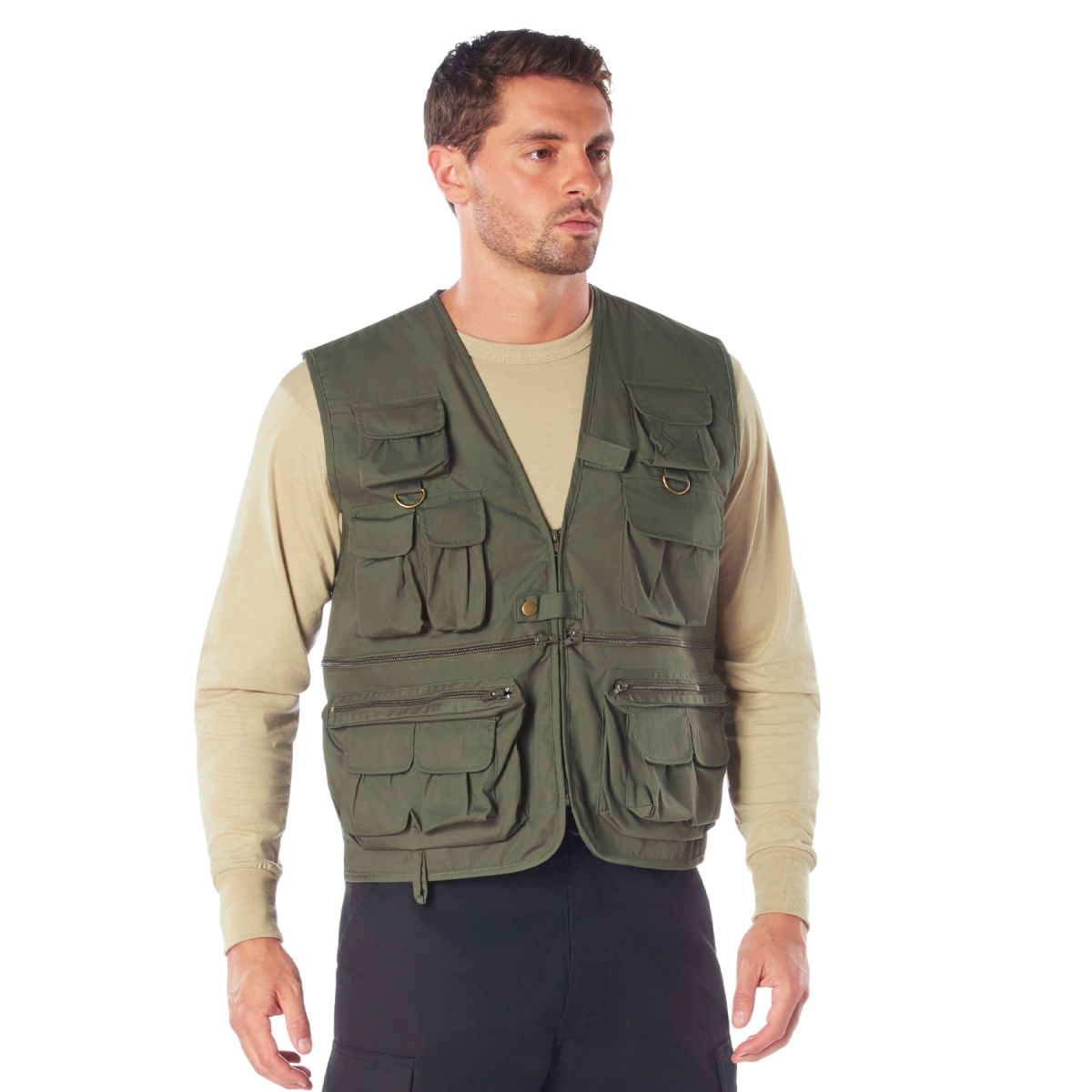 8466 Men Uncle Milty Travel Vest, Olive Drab - 2XL