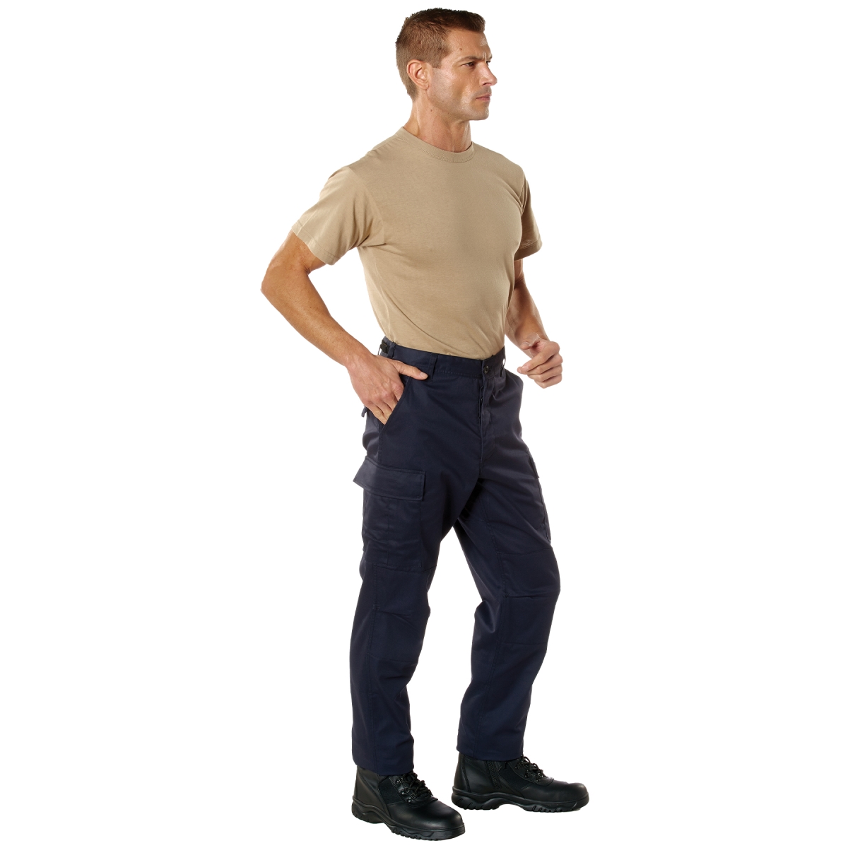 8534 Men Tactical Battle Dress Uniform Pants, Midnight Navy Blue - Large - Long