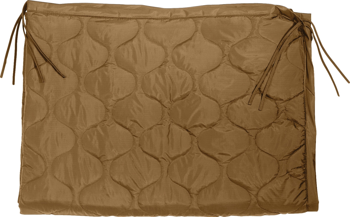 19270 Enhanced G.I. Type Rip-Stop Poncho Liner with Zipper, Coyote Brown