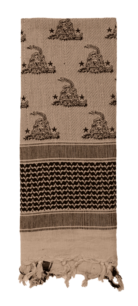 15094 Gadsden Snake Shemagh Tactical Desert Scarf, Tan