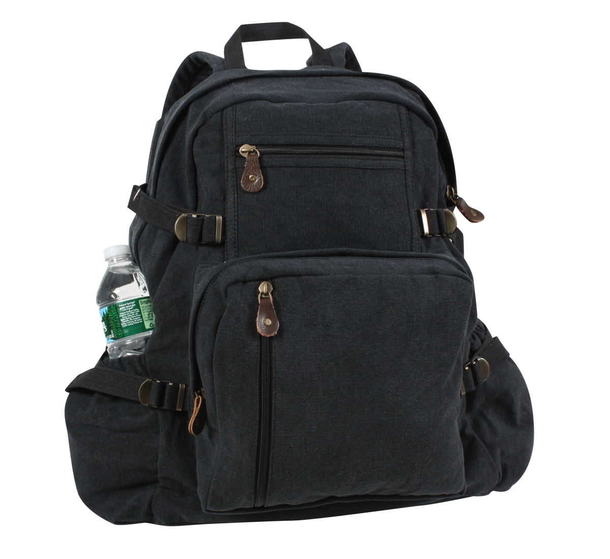 10739 Jumbo Vintage Canvas Backpack, Black