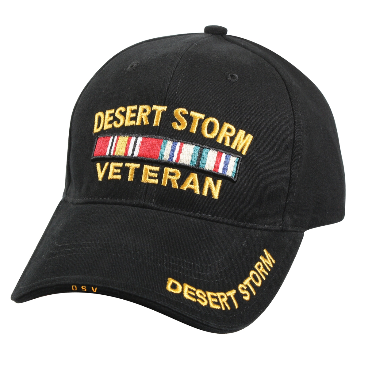 10806 Deluxe Low Profile Cap -Desert Storm Vet, Black