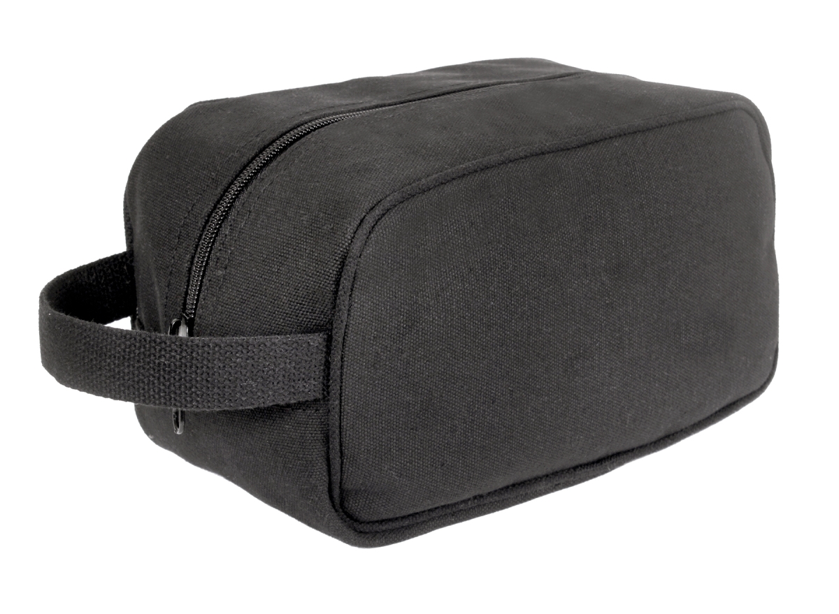 21132 Canvas Travel Dopp Kit, Charcoal Grey