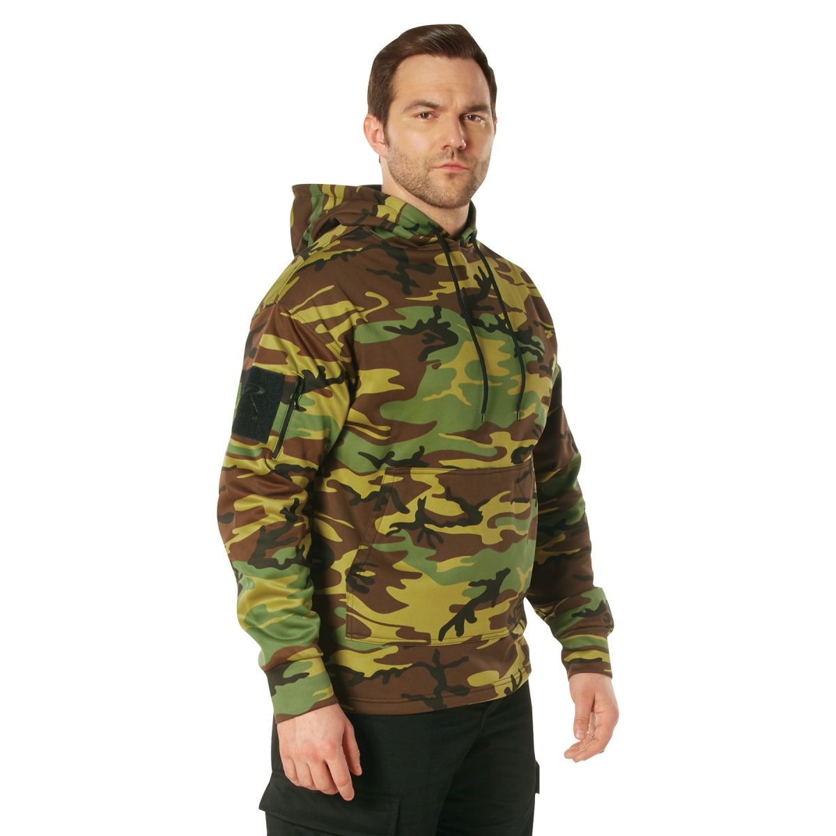 21712 Concealed Carry Hoodie, Woodland Camo - Medium