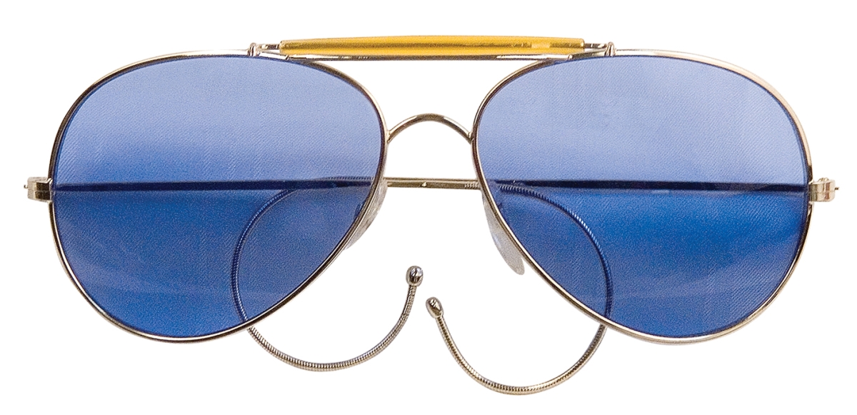 120 Aviator Air Force Style Sunglasses, Blue