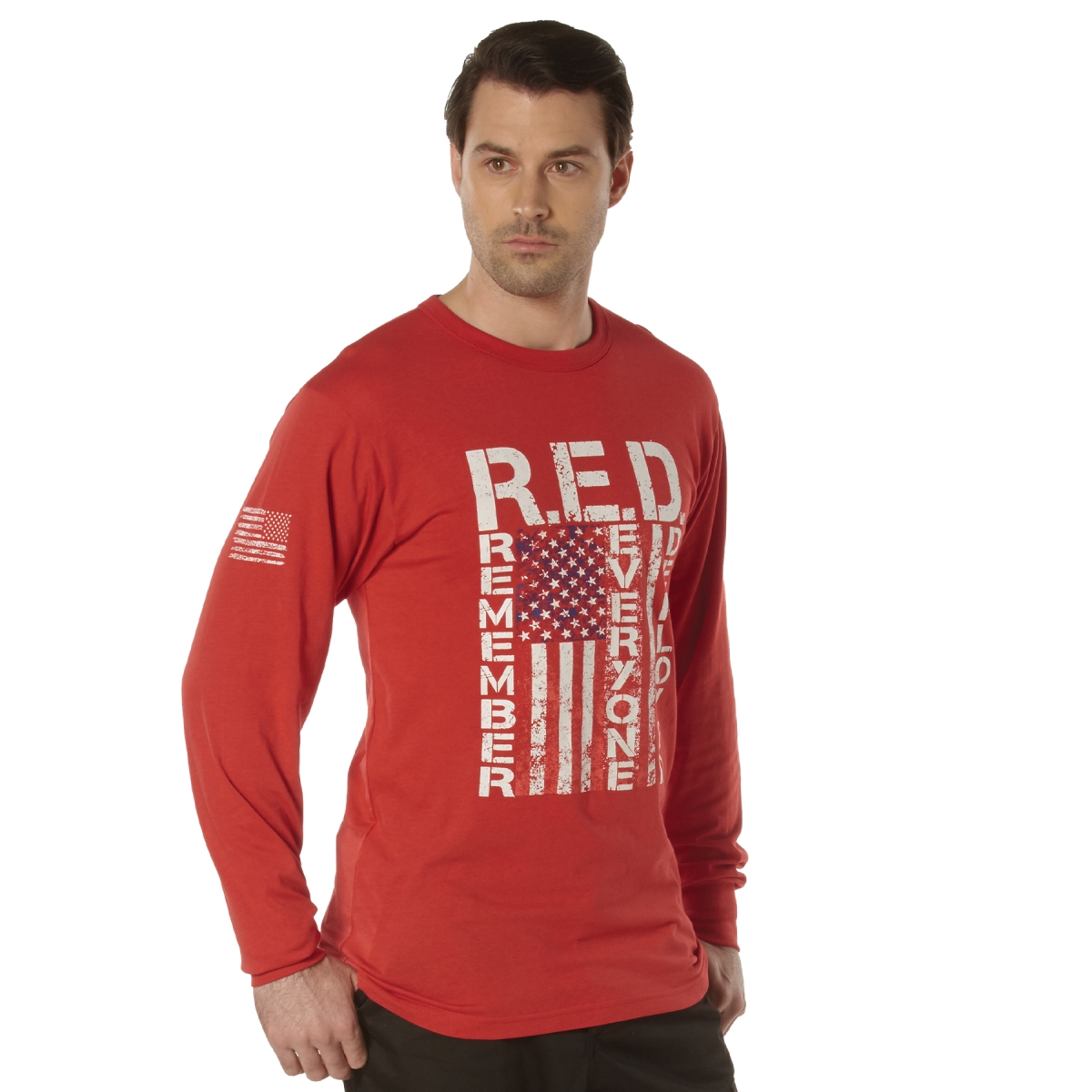 22537 Remember Everyone Deployed Long Sleeve T-Shirt, Red - 3XL