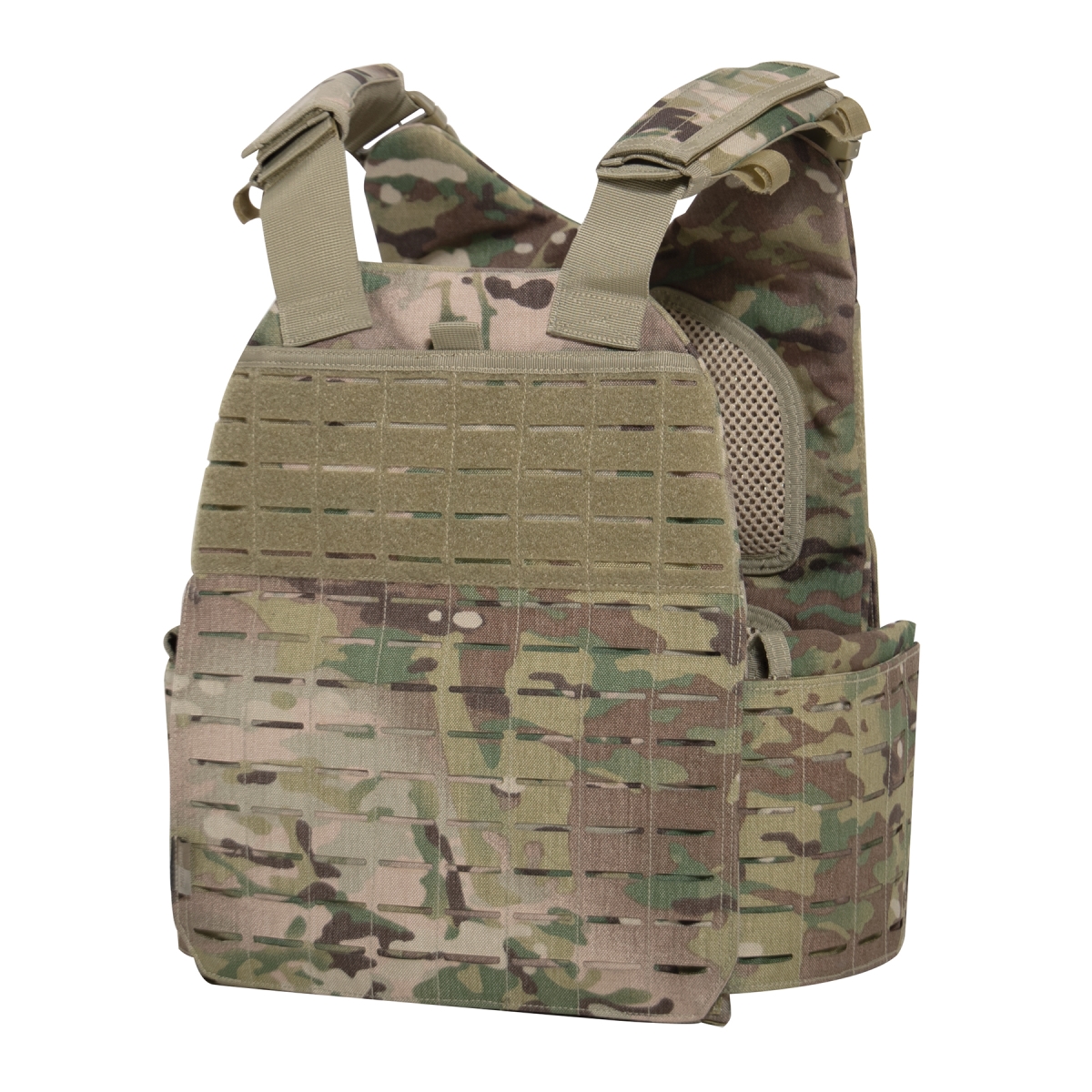 20443 Laser Cut Molle Plate Carrier Vest, MultiCam - Regular