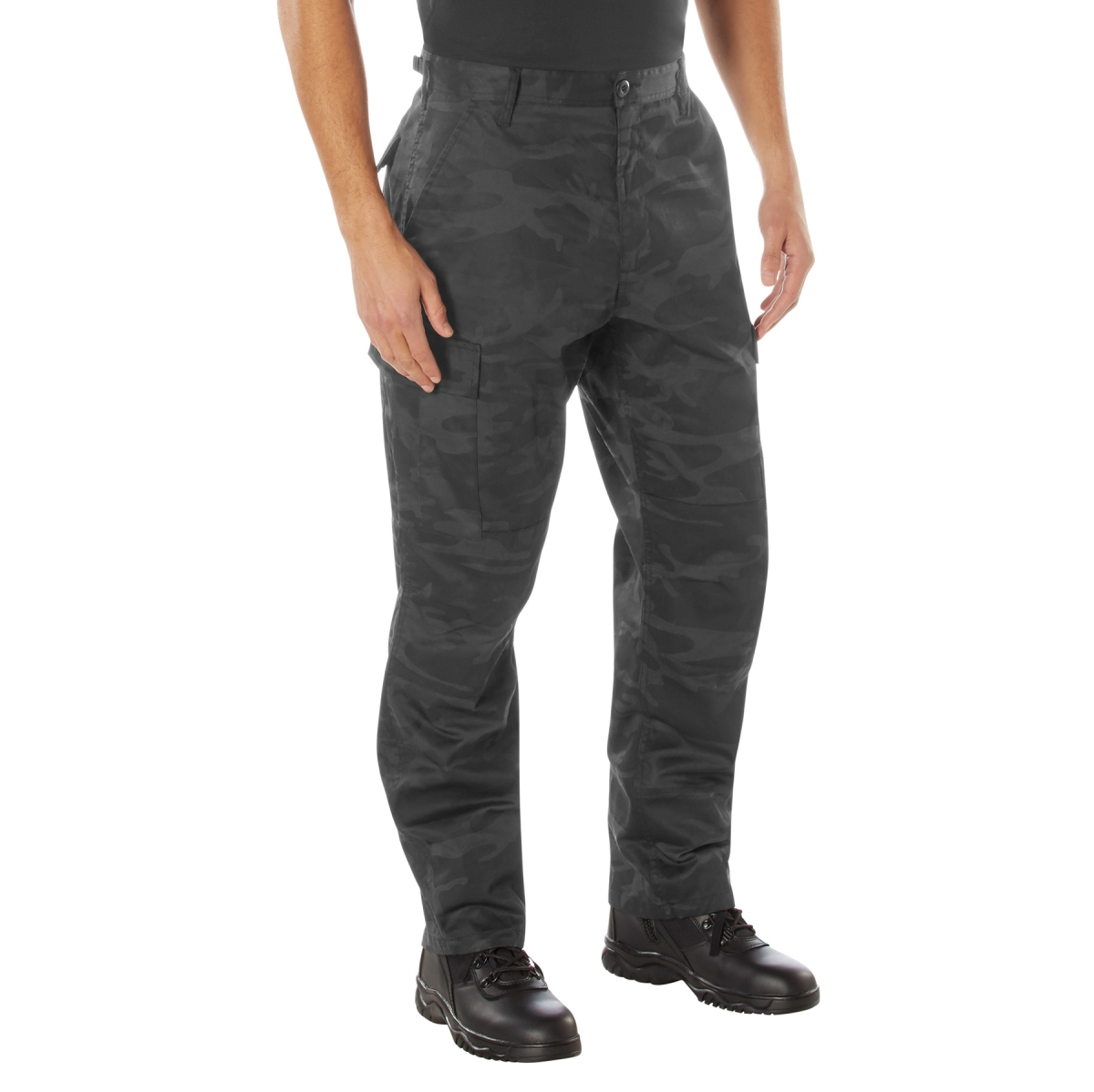 23255 Midnight Camo Tactical Battle Dress Uniform Pants, Midnight Black Camo - Medium