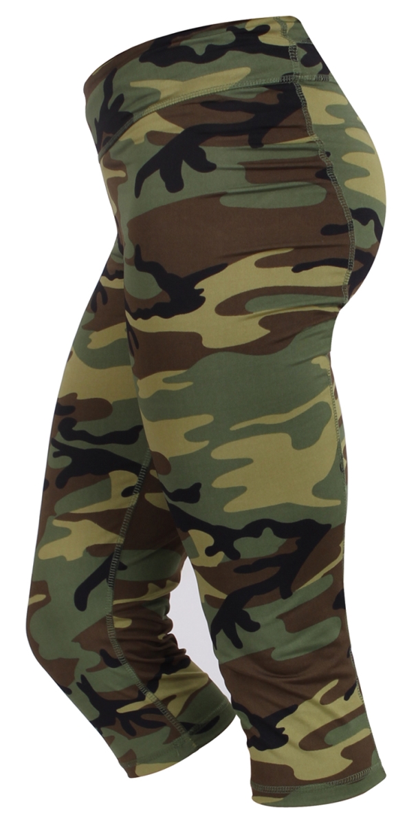 17401 Women Camo Workout Performance Capris - Extra Small