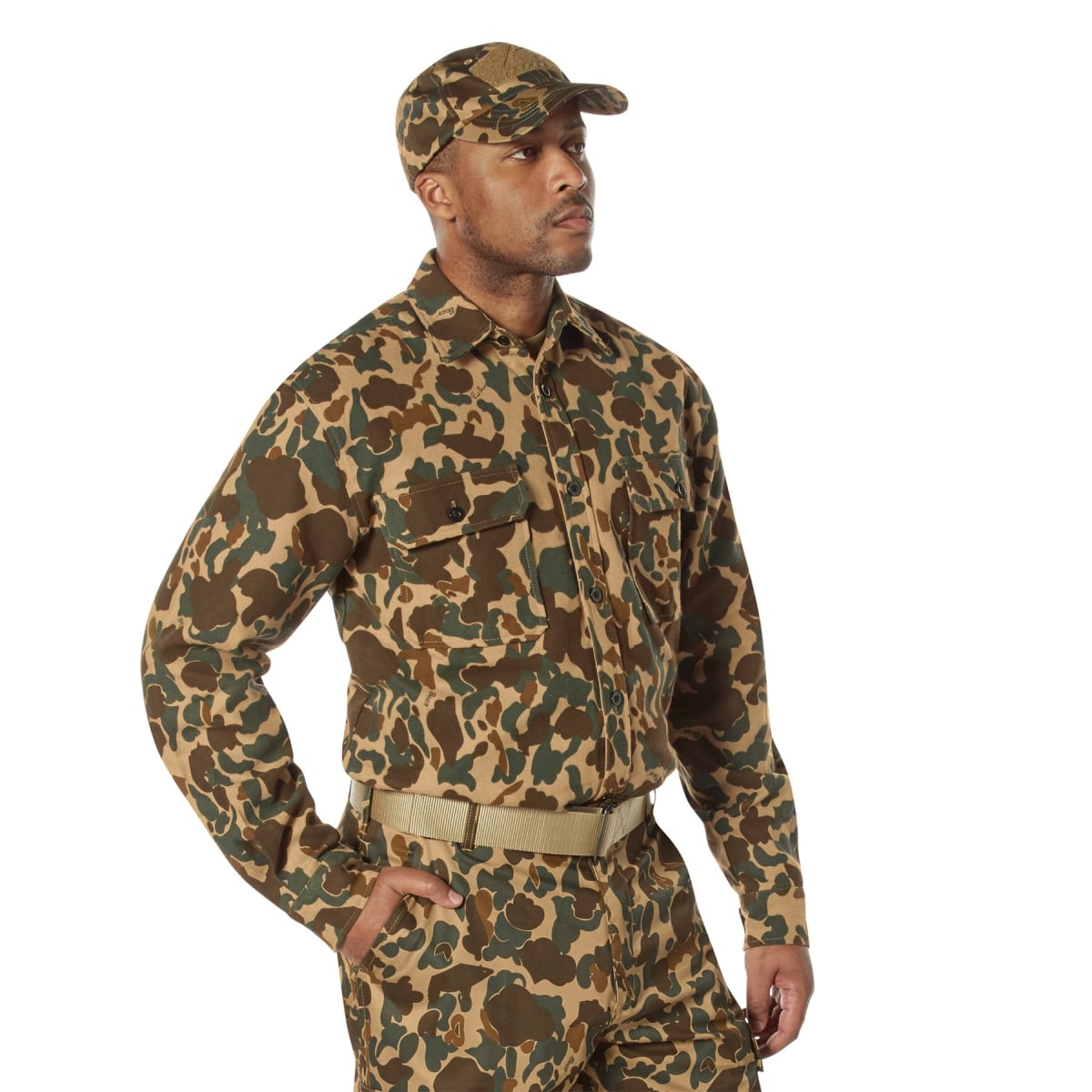 29629 Bear Archery Fred Camo Flannel Long Sleeve Shirt - Extra Large