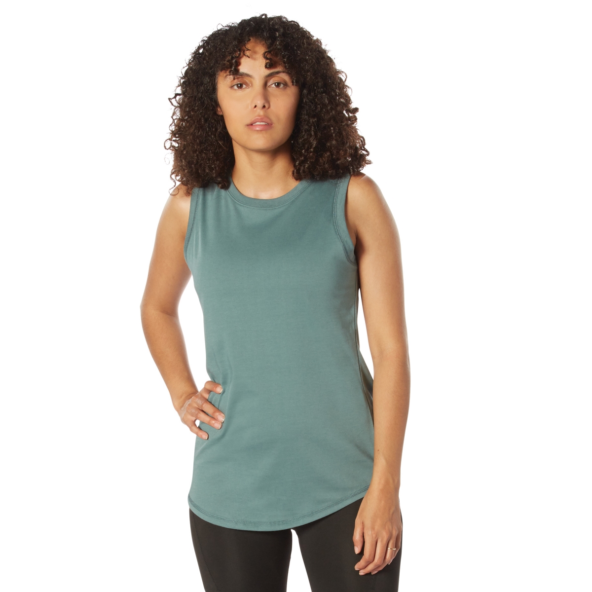 29765 Women Essential Tank Top, Vintage Teal - Extra Large