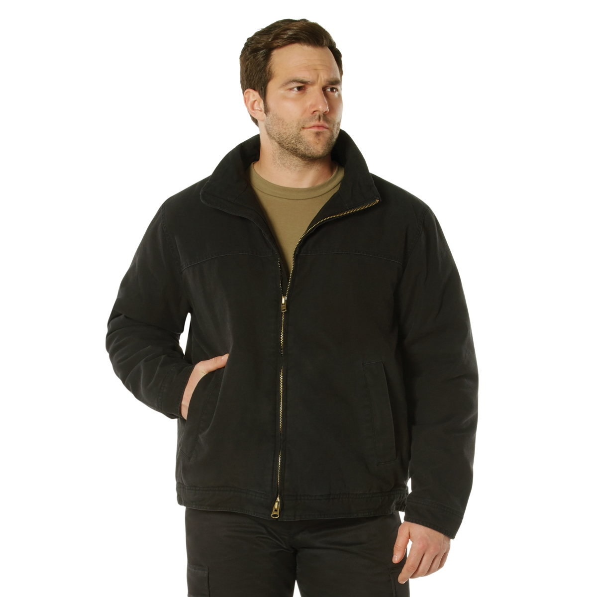 4899 Men Concealed Carry 3 Season Jacket, Black - 2XL
