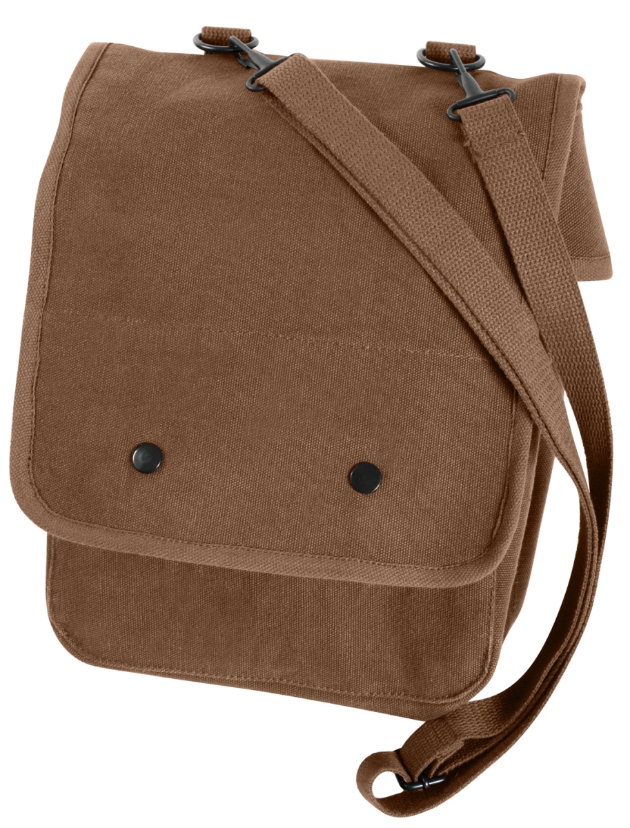 5537 Canvas Map Case Shoulder Bag, Earth Brown