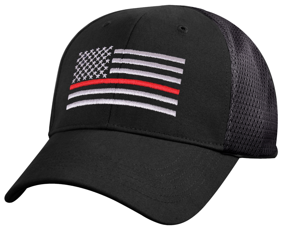 17677 Mesh Back Thin Red Line Tactical Cap