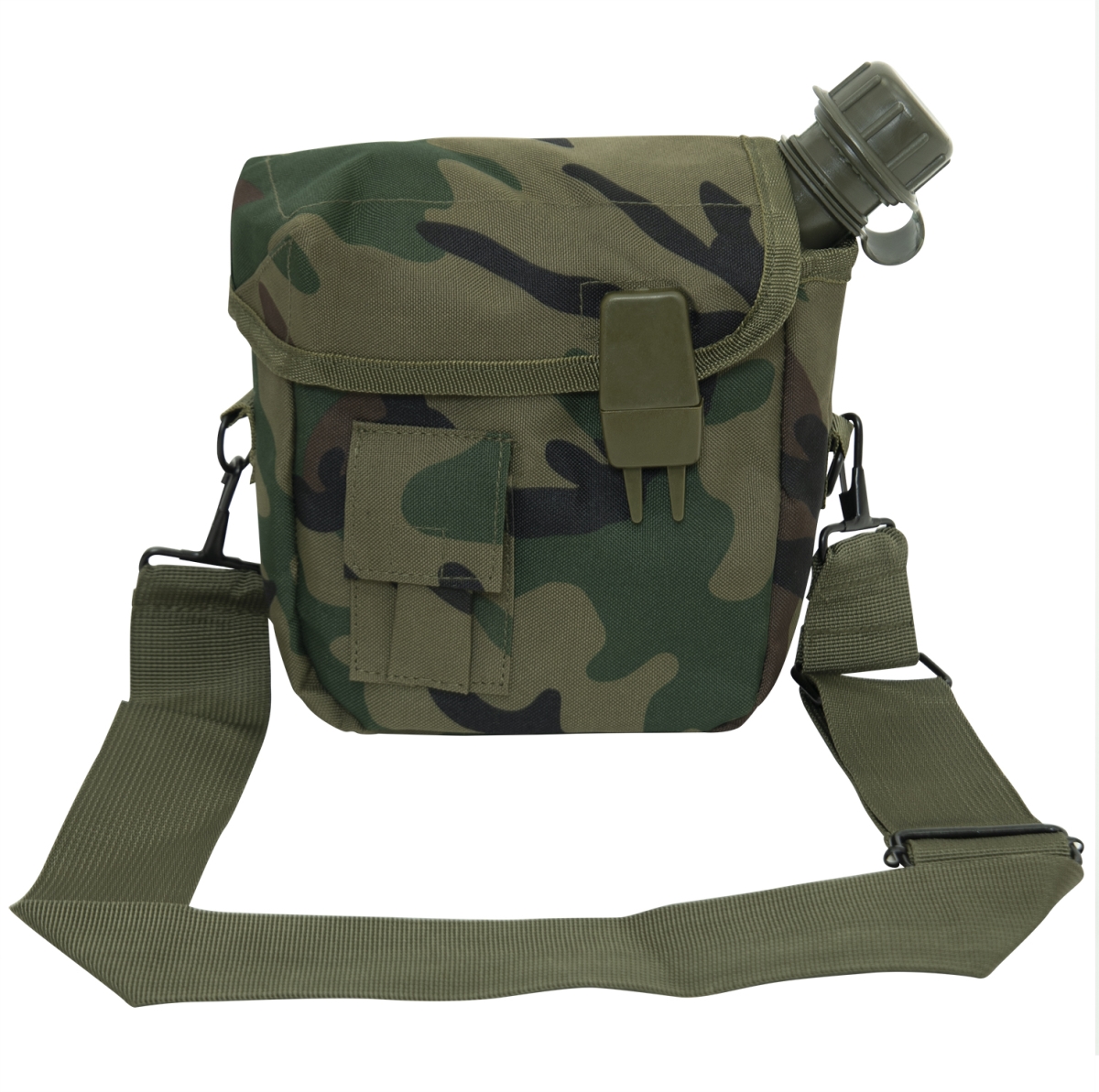 609 2 qt. G.I. Type Bladder Canteen Cover, Woodland Camo