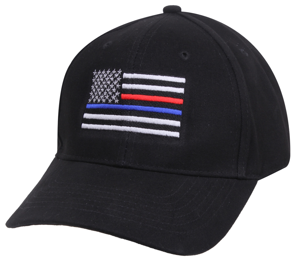 16977 Thin Blue Line & Red Line Low Profile Flag Cap