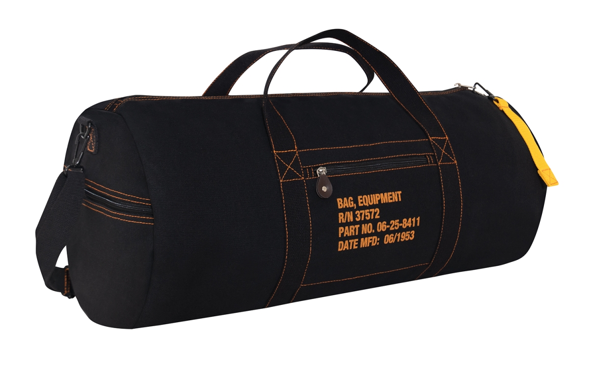 19757 Canvas Equipment Bag, Black - 24 in.