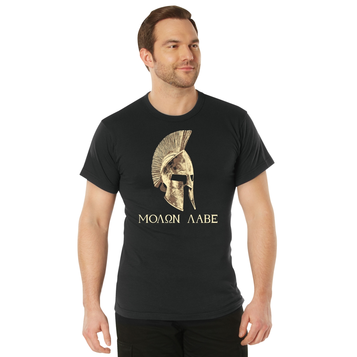 14407 Molon Labe Short Sleeve T-Shirt, Black - Medium