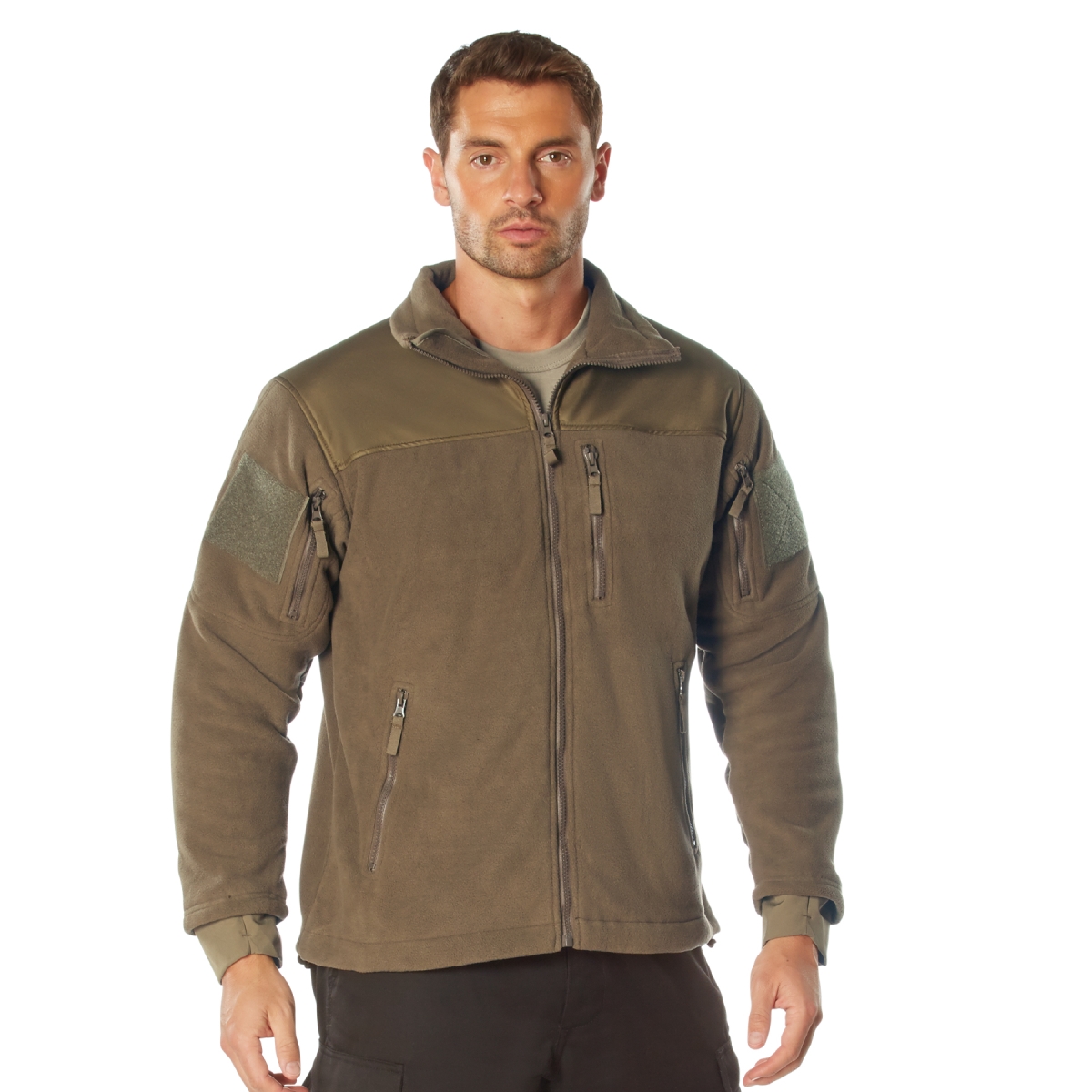 14933 Spec Ops Tactical Fleece Jacket, Coyote Brown - 2XL