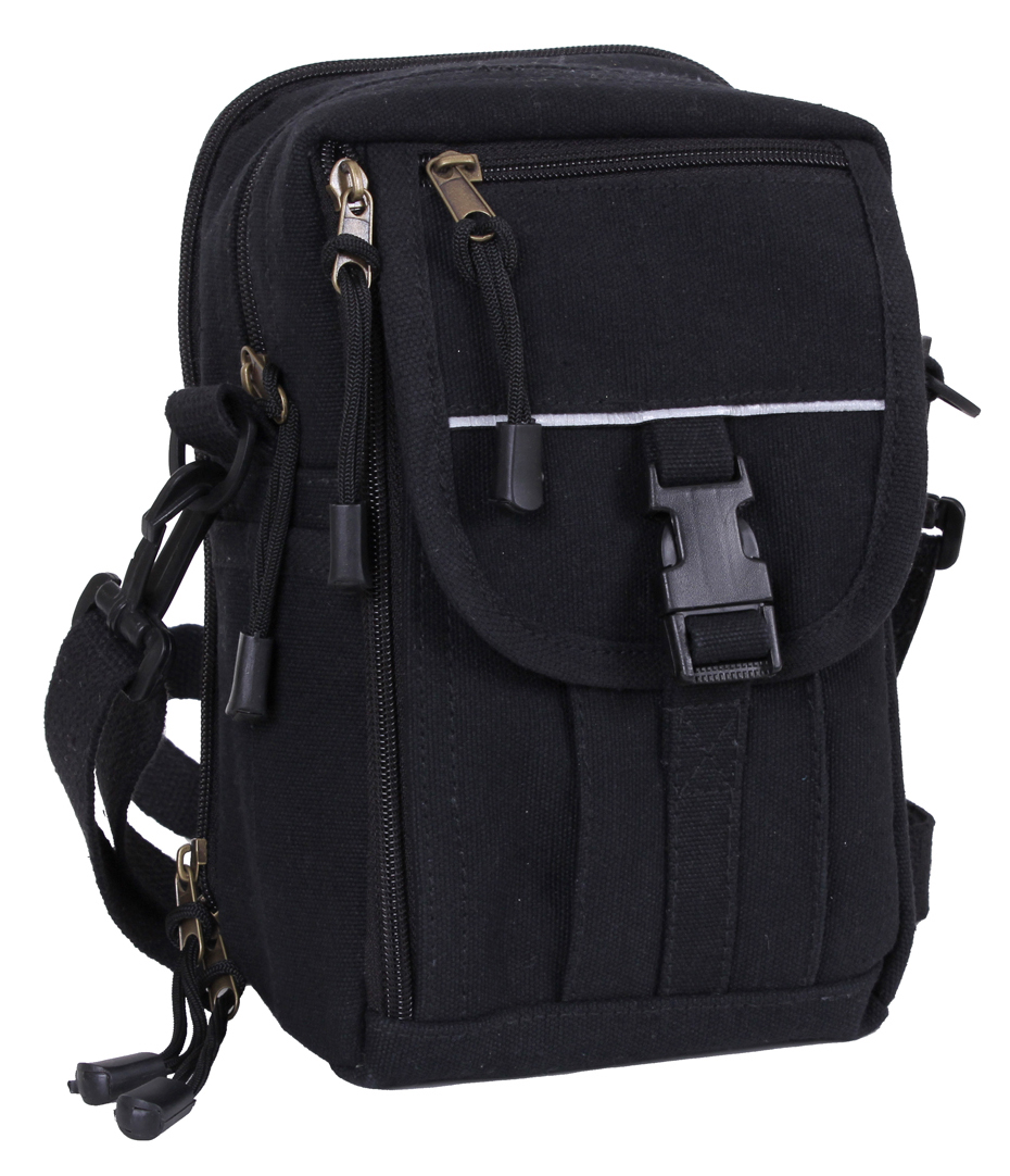 14534 Heavyweight Classic Canvas Passport Travel Pouch, Black