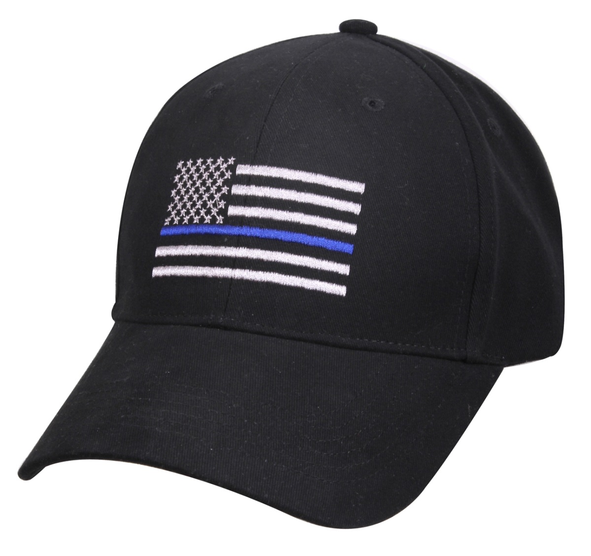 15876 Thin Blue Line Flag Low Profile Cap, Black