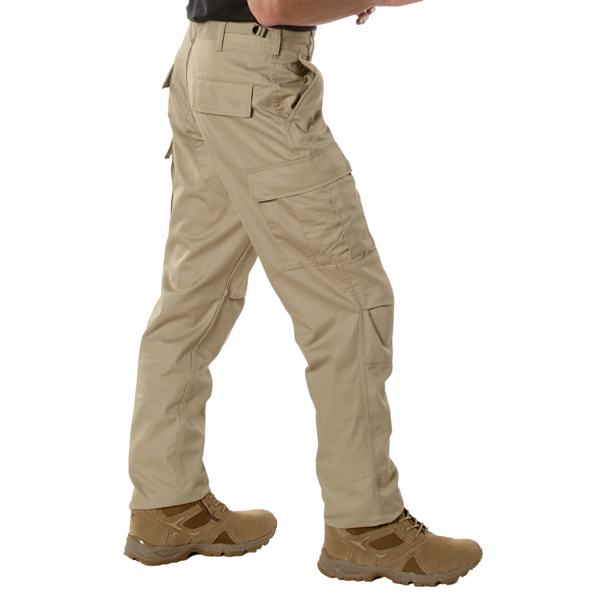 16616 Relaxed Fit Zipper Fly Battle Dress Uniform Pants, Khaki - Medium