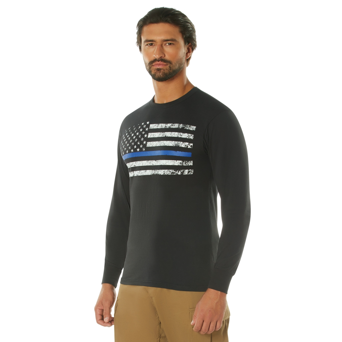 16565 Thin Blue Line Long Sleeve T-Shirt - Large