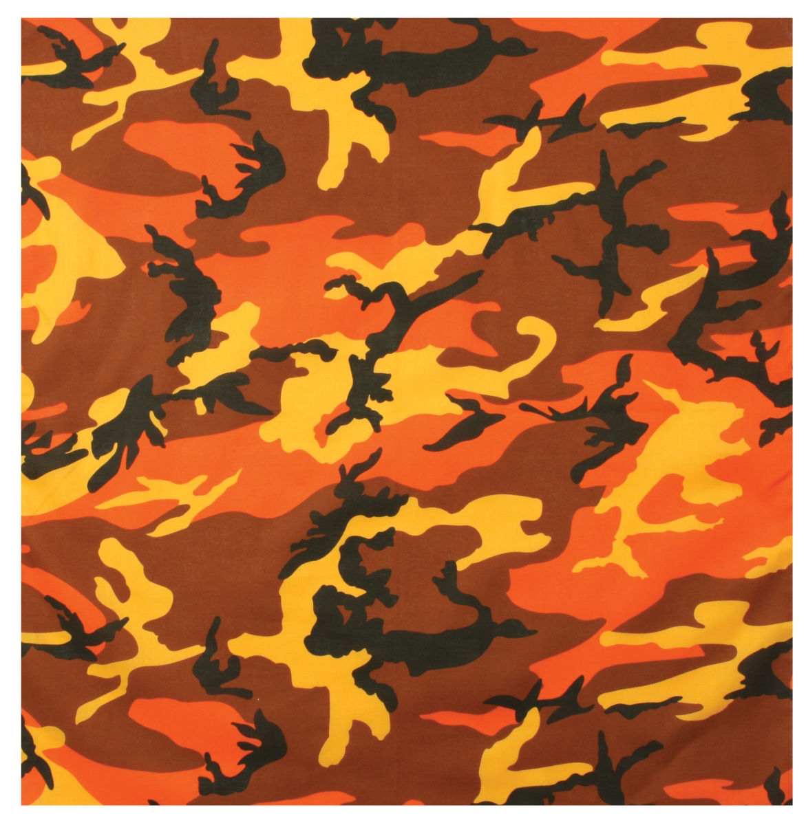 2852 Colored Bandana, Savage Orange Camo