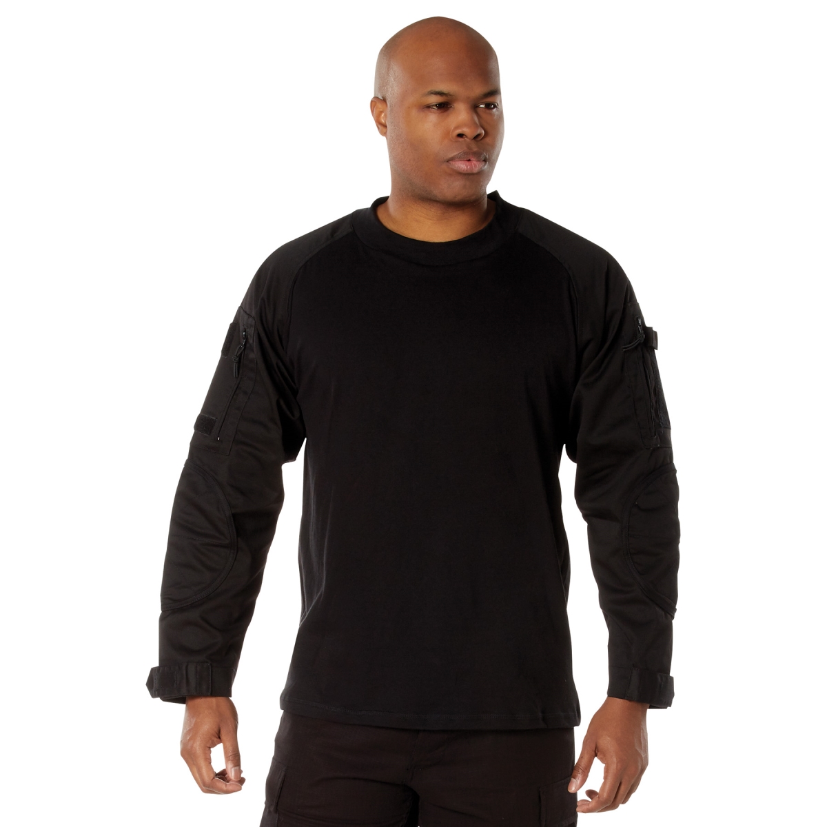 16433 Tactical Airsoft Combat Long Sleeve Shirt, Black - Extra Large