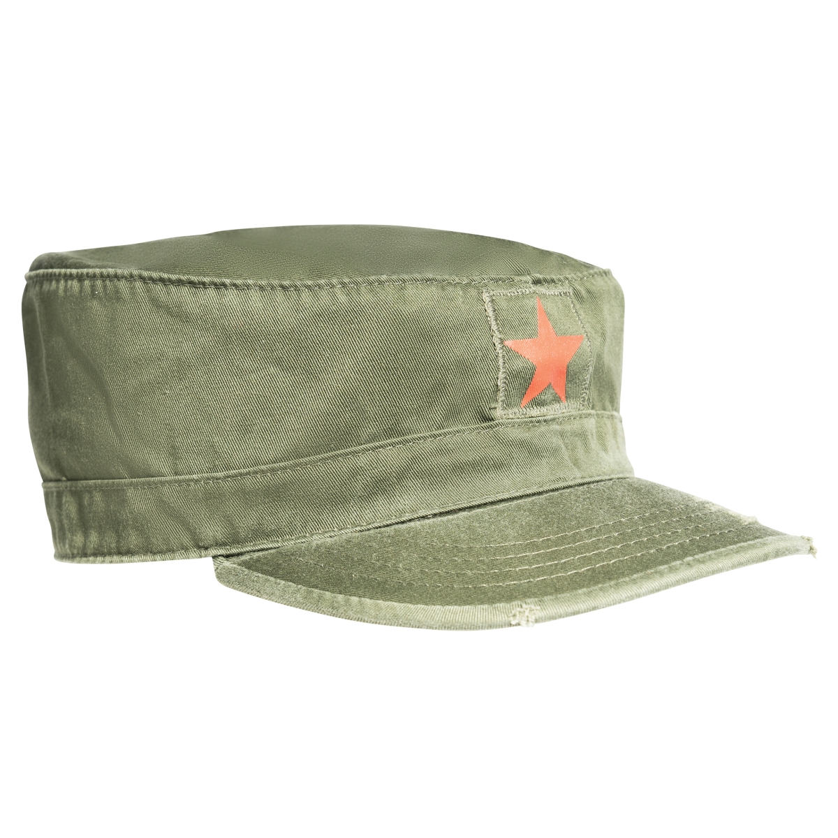 3395 Vintage Fatigue Caps with Red Star - Small