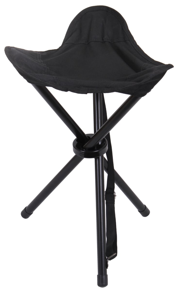 3539 Collapsible Stool with Carry Strap, Black