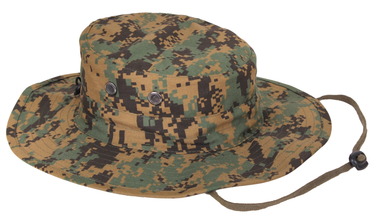 18187 Adjustable Boonie Hat, Woodland Digital Camo