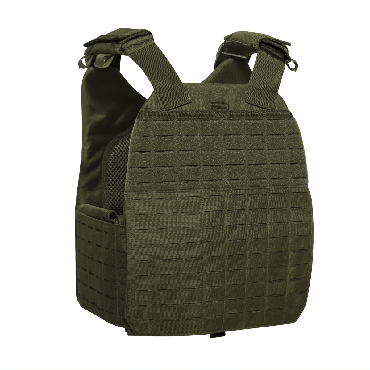 20312 Laser Cut Molle Plate Carrier Vest, Olive Drab - Regular