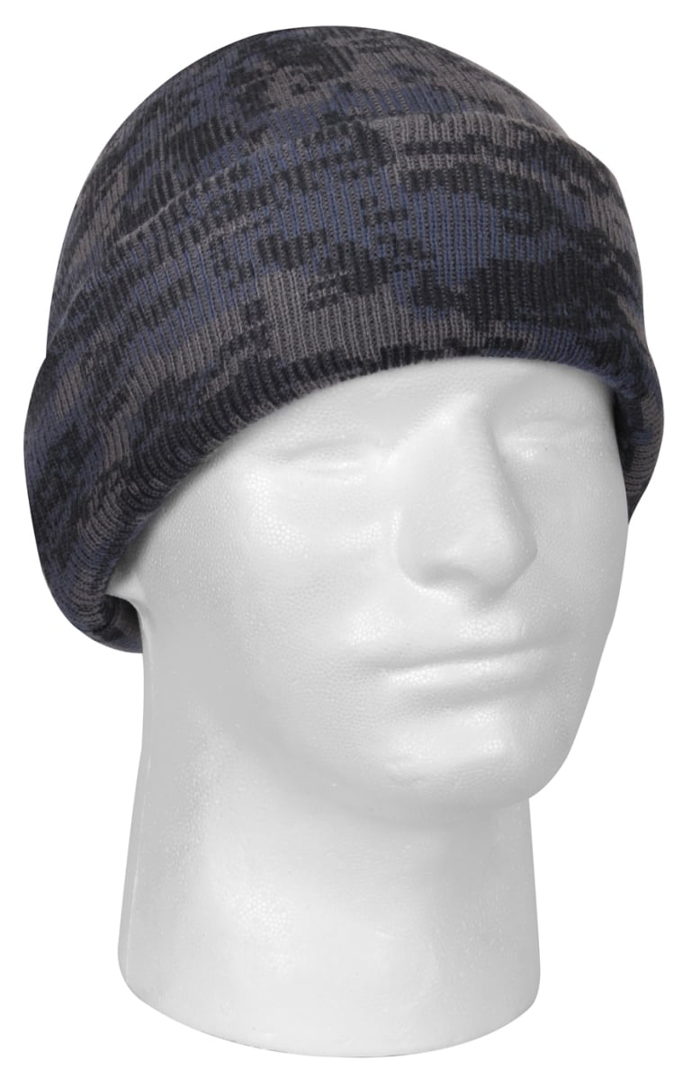 15909 Deluxe Camo Watch Caps, Midnight Digital Camo
