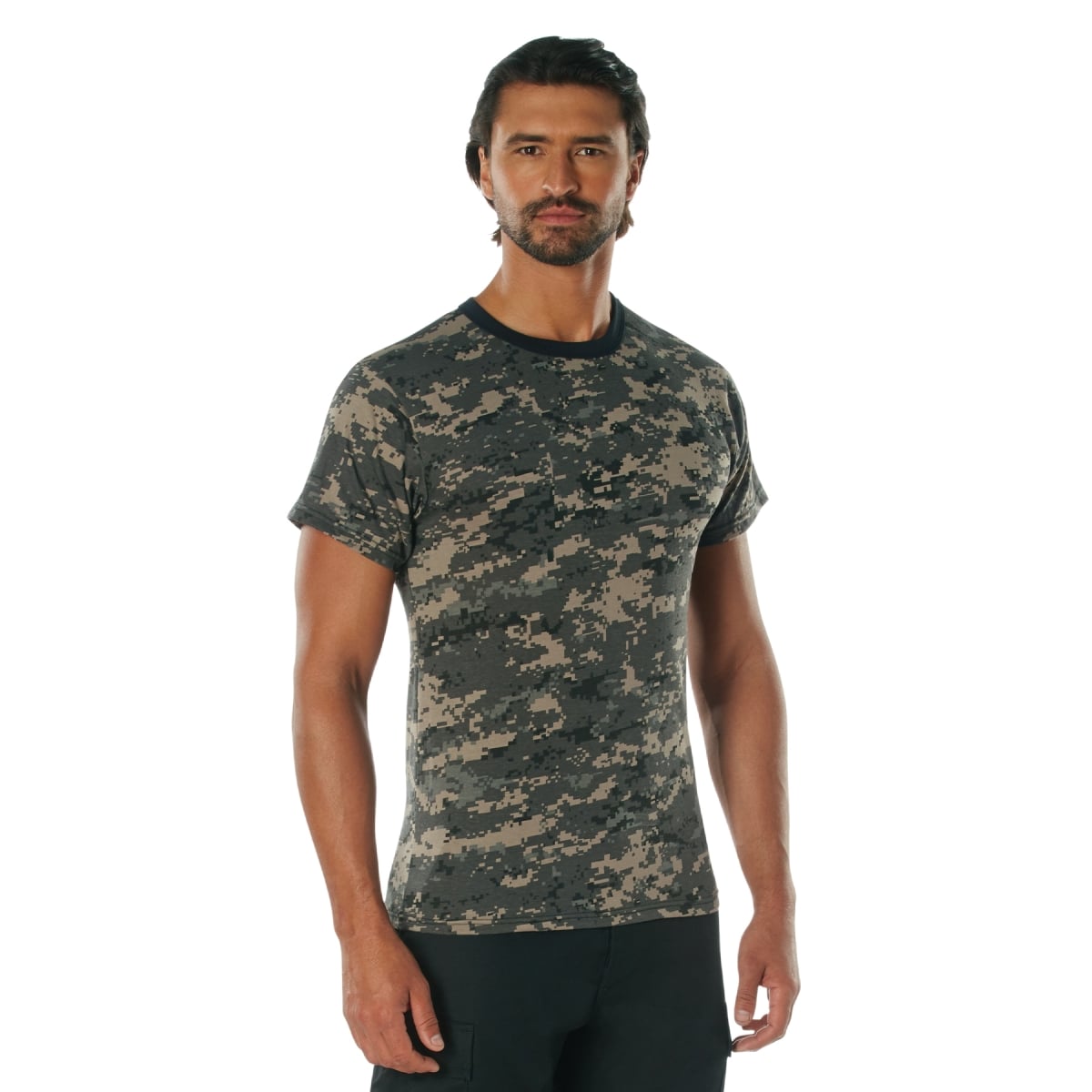 5789 Men Digital Camo Short Sleeve T-Shirt, Subdued Urban Digital Camo - Medium