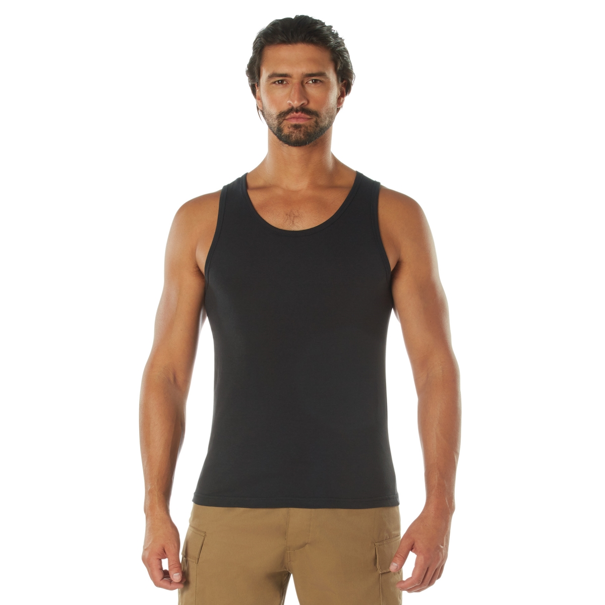 6905 Men Tank Top, Black - Extra Large