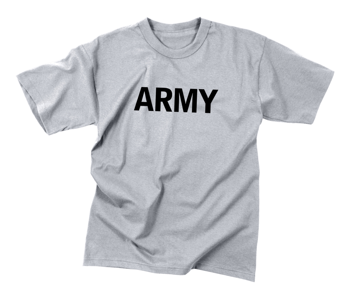6940 Kids Army Physical Training T-Shirt, Gray - Extra Large