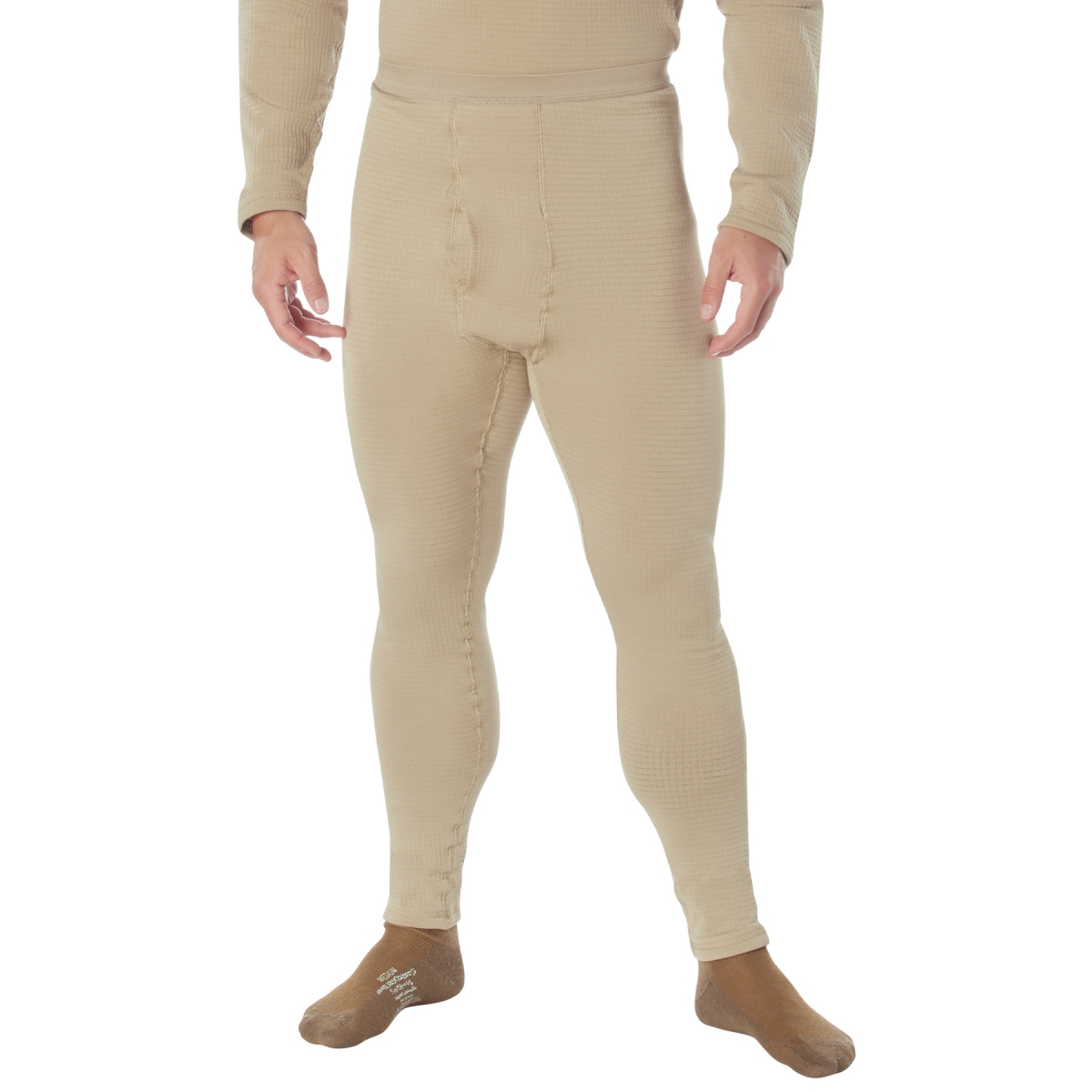 7707 Men Level II ECWCS Gen III Mid-Weight Underwear Bottoms, Desert Sand - Medium