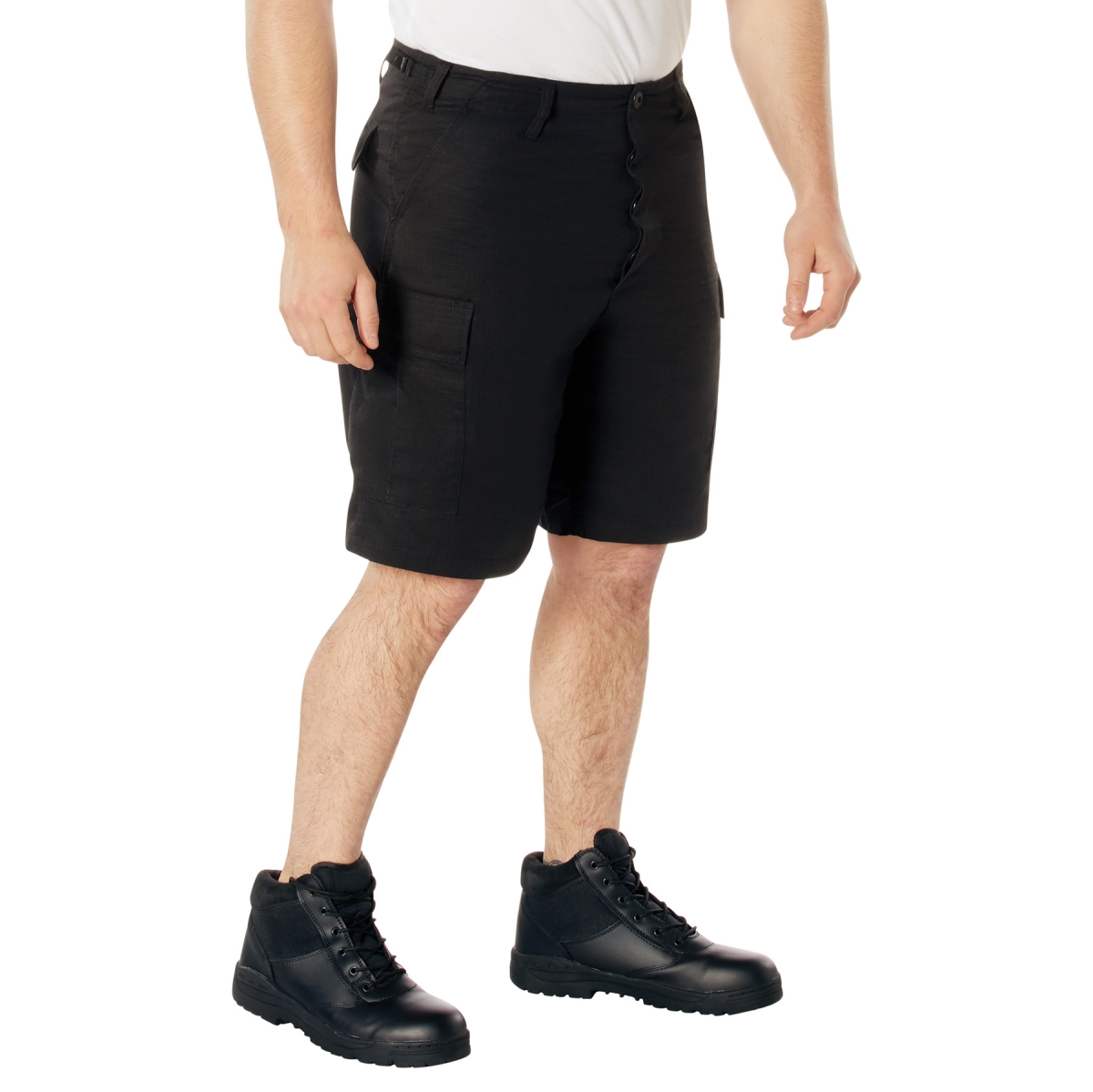 7885 Men Rip-Stop Battle Dress Uniform Shorts, Black - Large