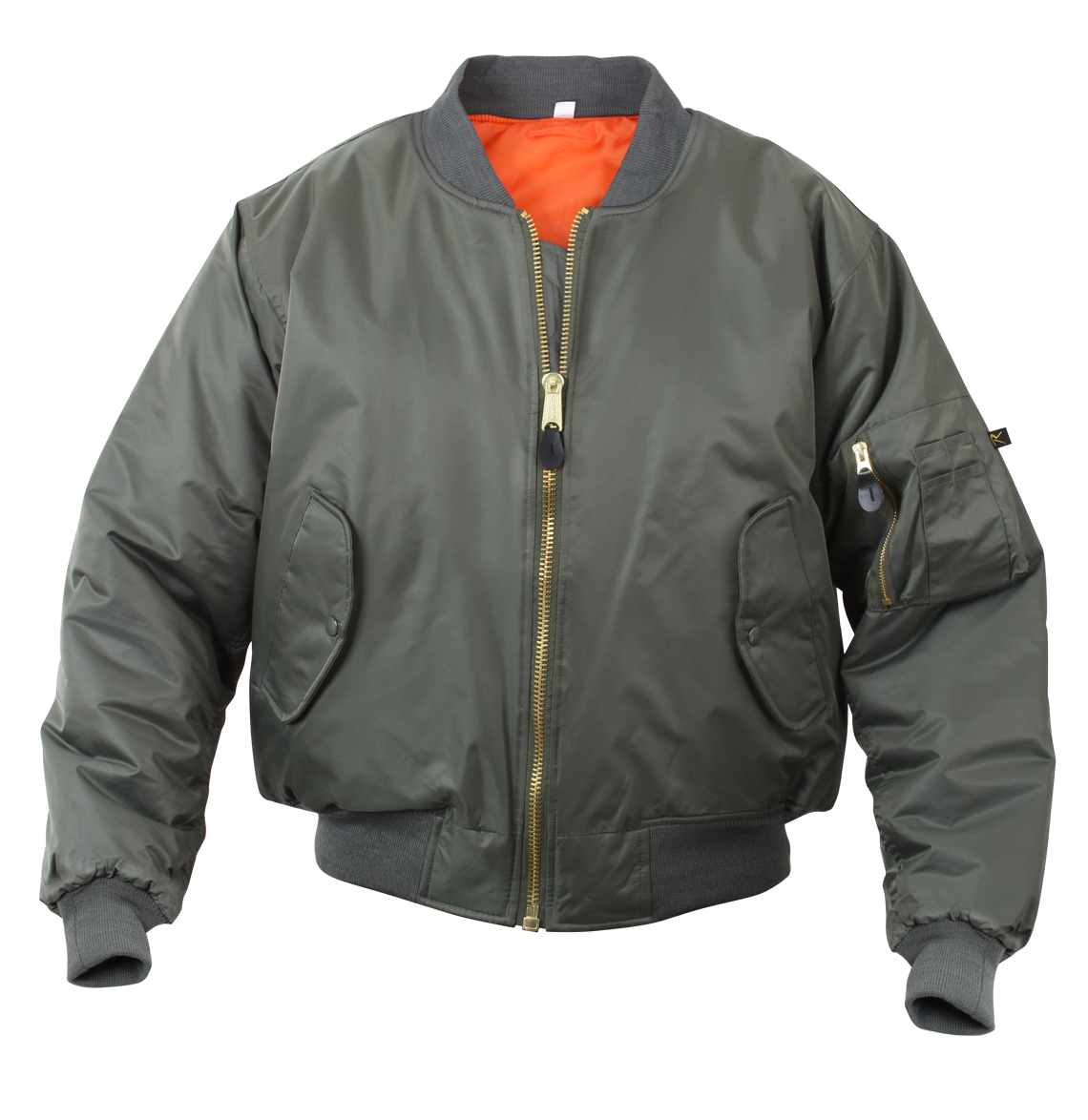 8256 Men Kids MA-1 Flight Jacket, Sage Green - Extra Small