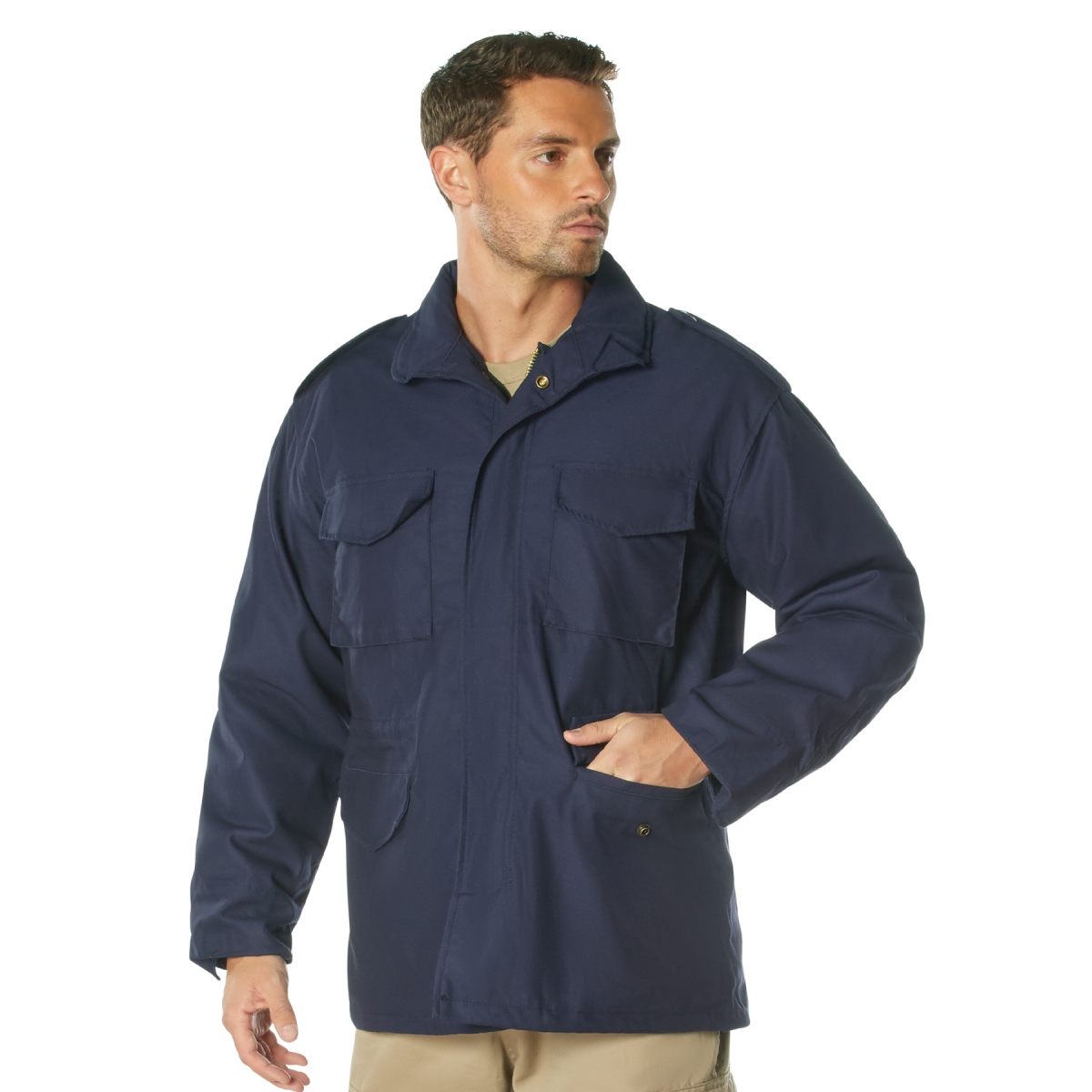 9813 Men M-65 Field Jacket, Navy Blue - Small