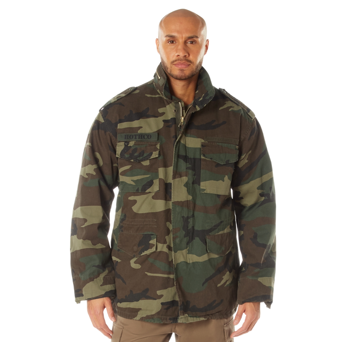 9987 Vintage M-65 Field Jacket, Woodland Camo - Extra Small