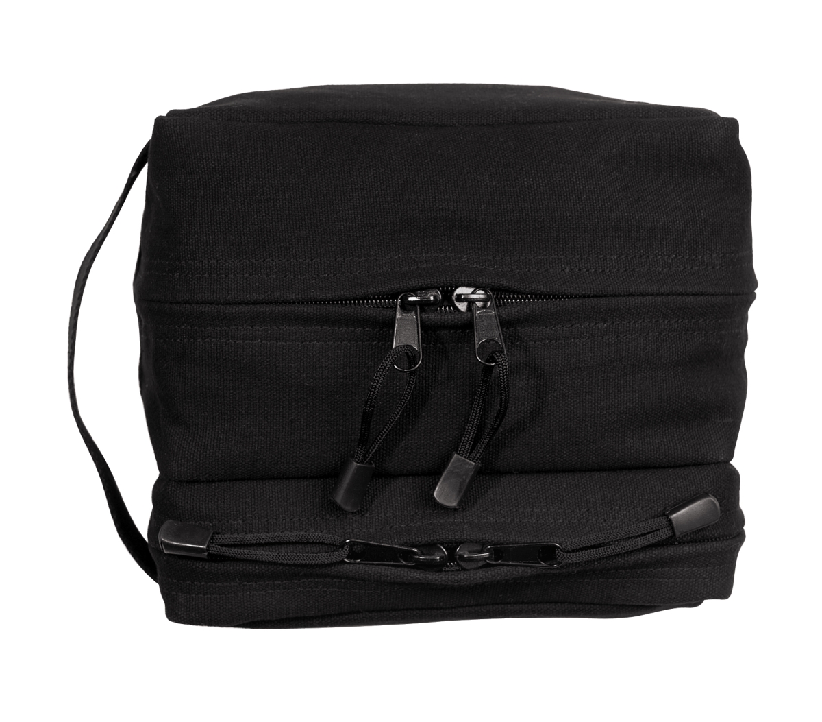 10591 Canvas Dual Compartment Travel Kit, Black