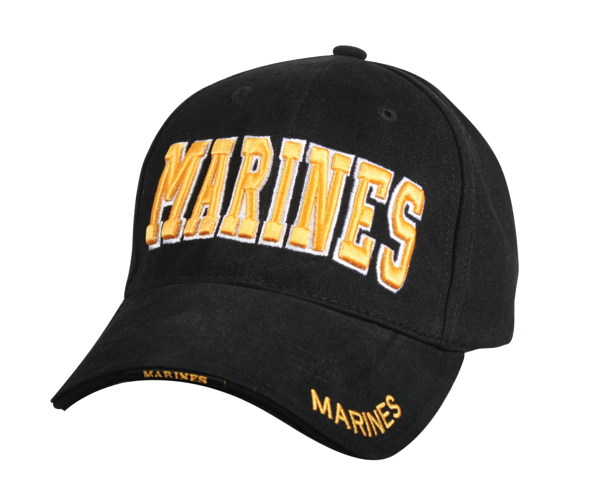 10984 Deluxe Marines Low Profile Insignia Cap, Black